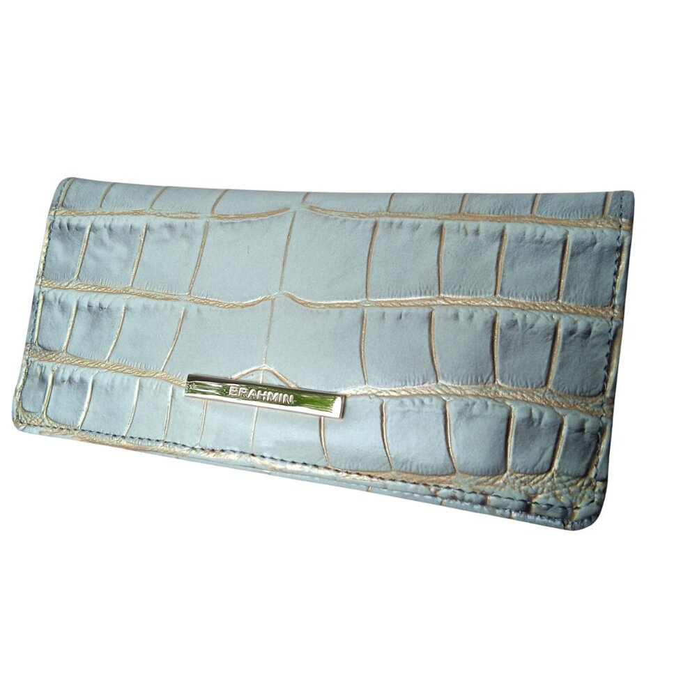 Brahmin "Ady" Sterling Miravet Croc-Embossed Leather Wallet